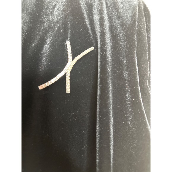 JBS LTD NWT VTG Velvet Dress Rhinestone Detail Long Sleeve Black Plus Size 20WP - Picture 3 of 9